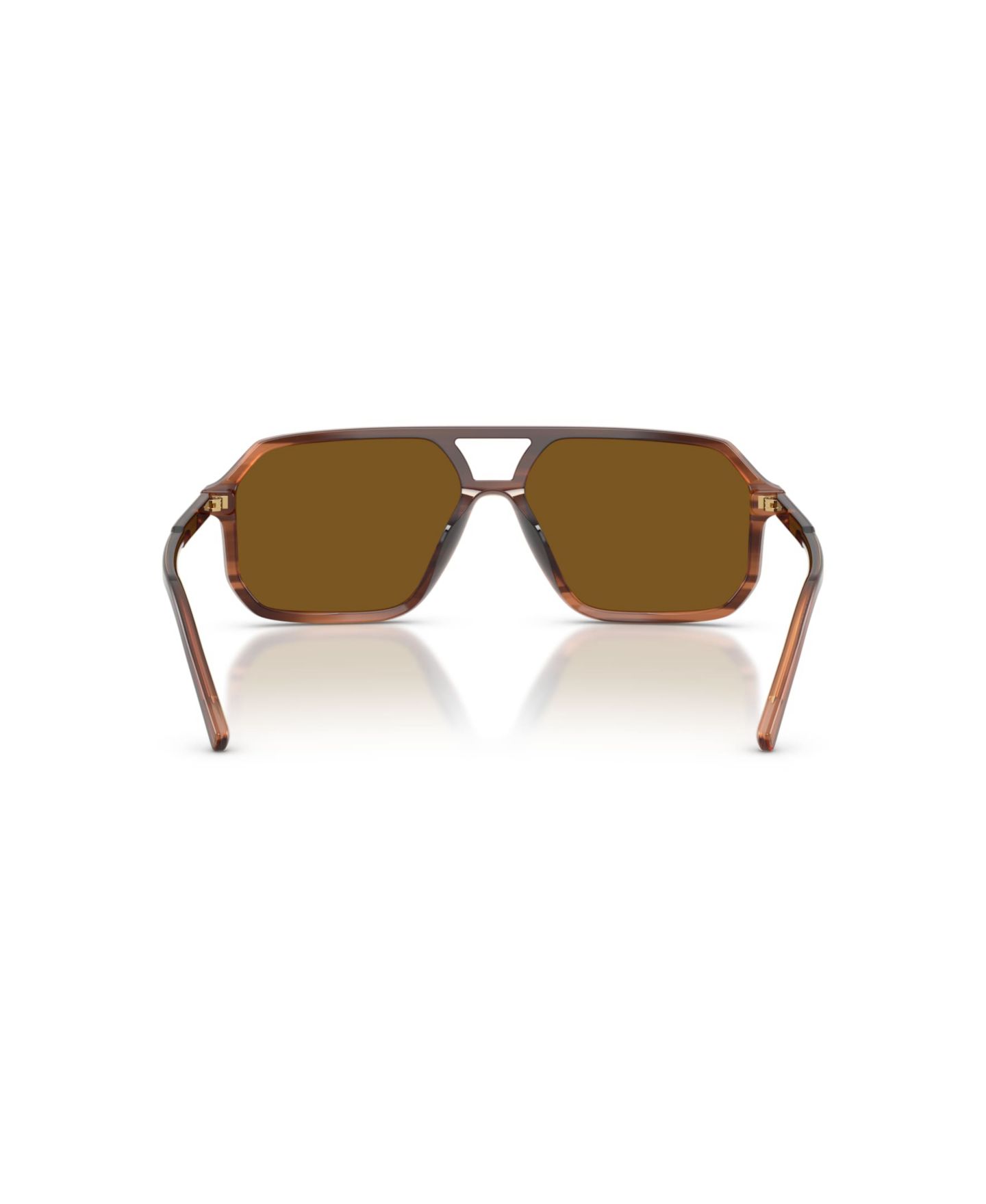 Солнцезащитные очки Dolce&Gabbana Unisex Pilot Polarized Sunglasses, DG4541, цвет: Коричневый полосатый коричневый — фото 4