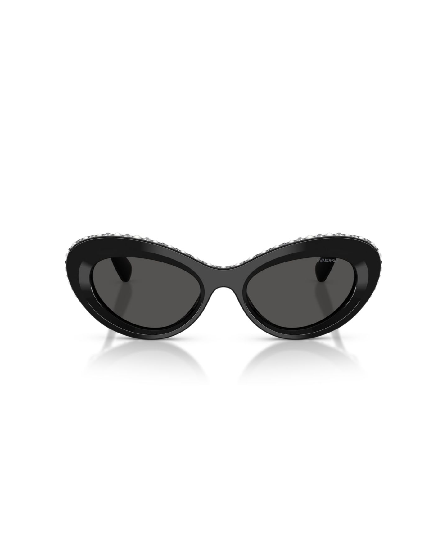 Женские солнцезащитные очки Swarovski Cat Eye Sunglasses, SK6061U, цвет: Чёрный — фото 2
