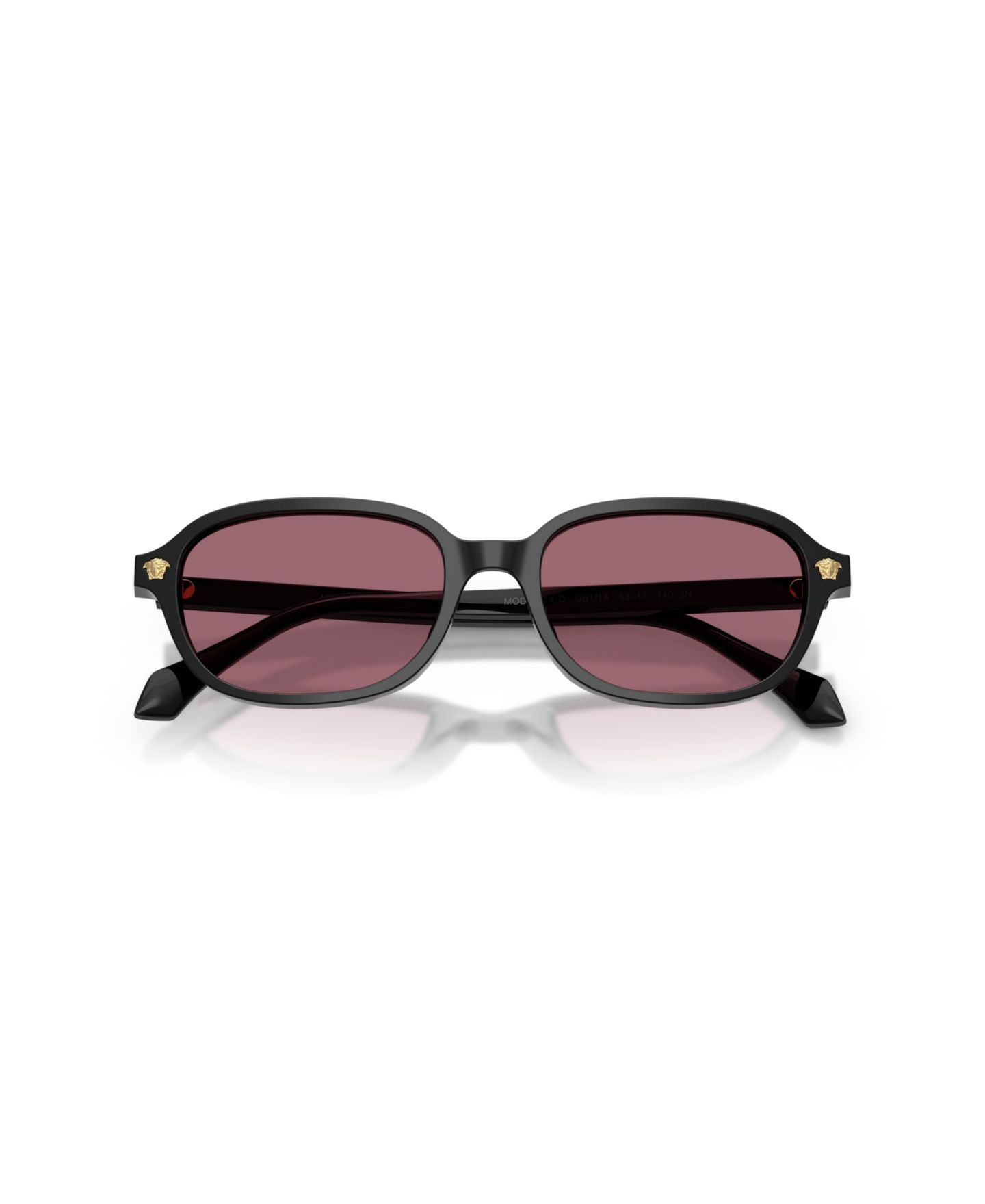 Женские солнцезащитные очки Versace Rectangle Sunglasses, VE4514D, цвет: Чёрный — фото 5