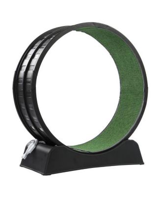  Cat Treadmill with Green Carpet, PP Track Connector & Toy Stick