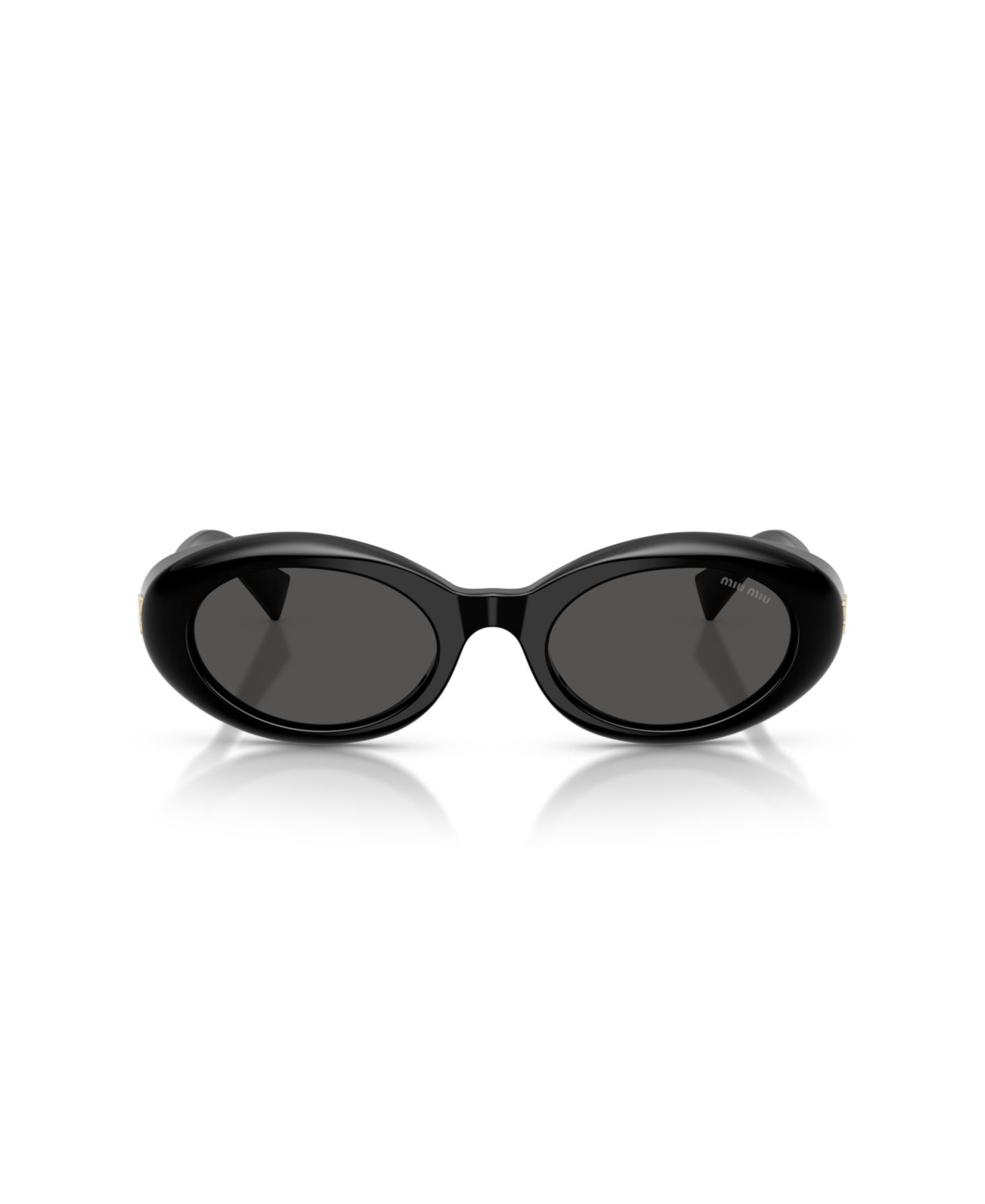 Женские солнцезащитные очки MIU MIU Oval Sunglasses, MU B09S, цвет: Чёрный — фото 2