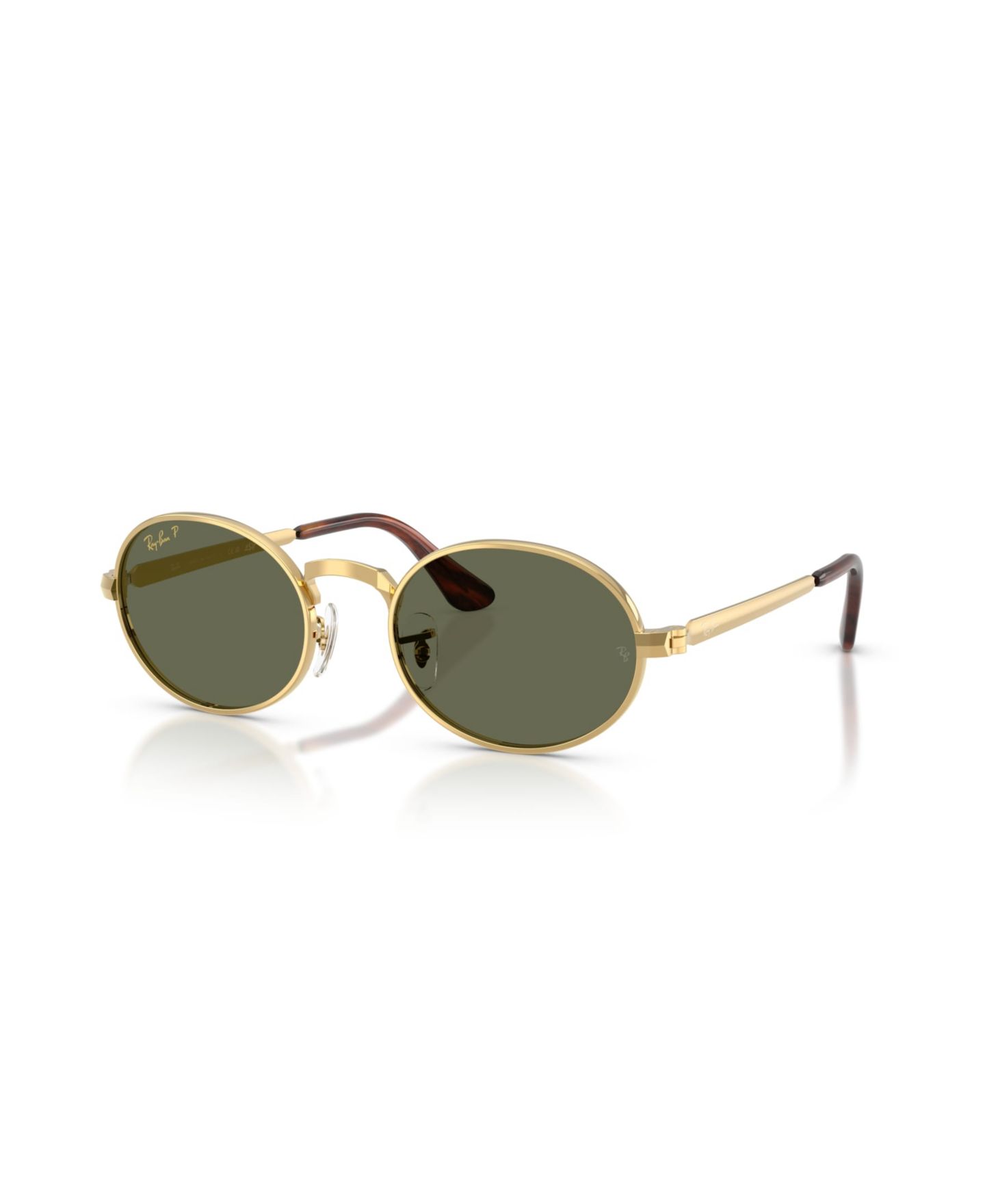 Солнцезащитные очки Ray-Ban Unisex Rectangle Polarized Sunglasses, RB3931, цвет: Золотой — фото 1