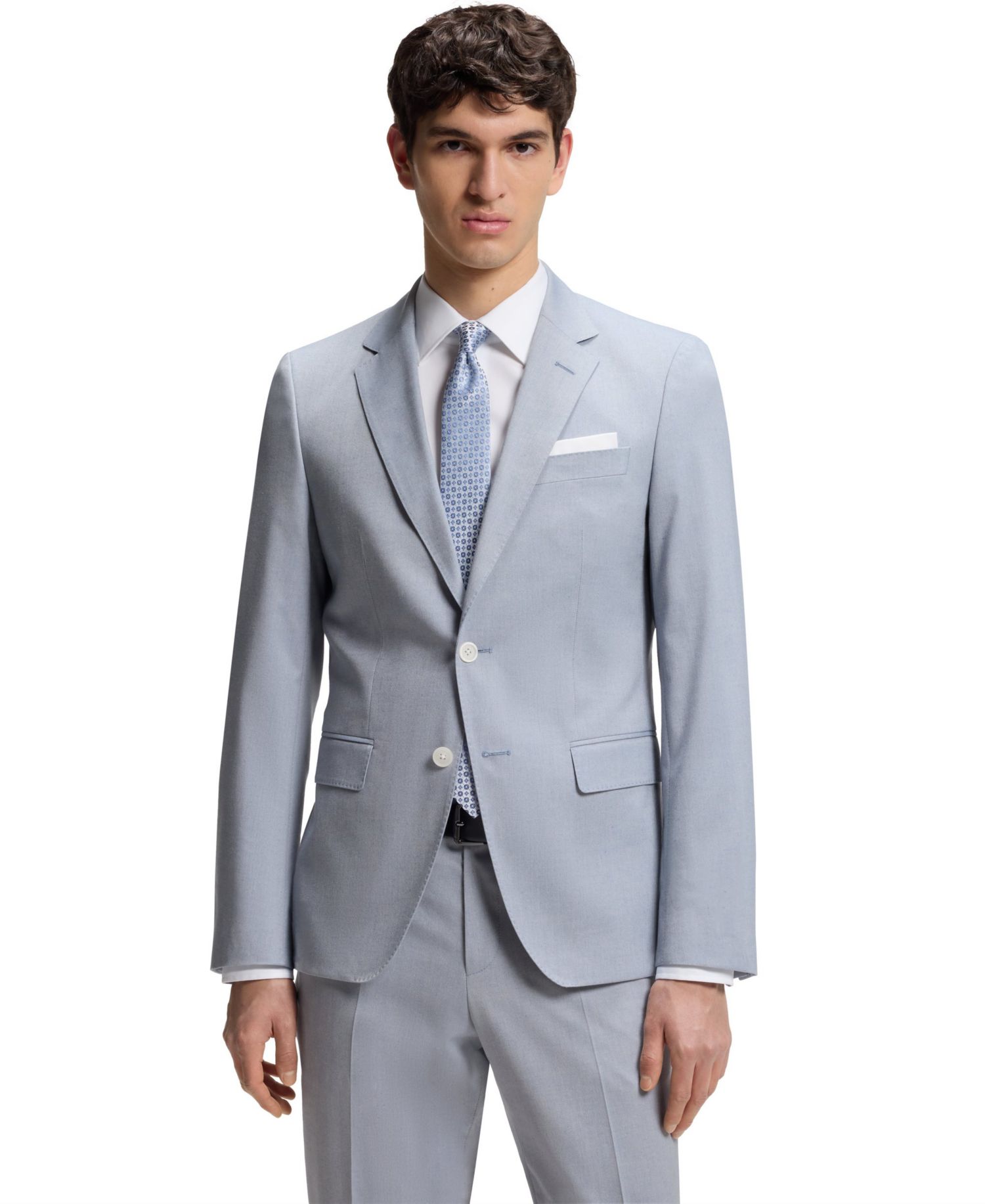 Men's Patterned Chiffon Slim-Fit Jacket