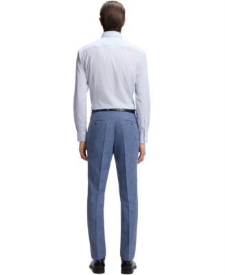 BOSS by Men's Striped Performance-Stretch Slim-Fit Dress Shirt