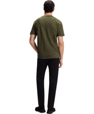 BOSS by x Porsche Men's Cotton Jacquard Relaxed-Fit T-Shirt