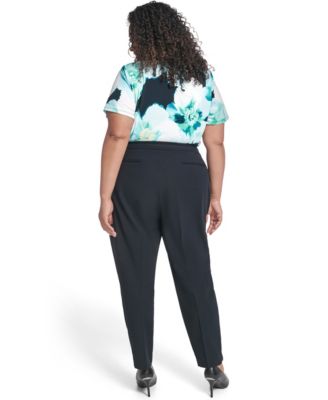 Plus Size Mid-Rise Slim Leg Pant