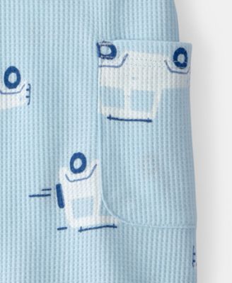 Baby Boys' Car Waffle-Knit Sleeveless Romper