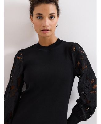 Women's Harriet Lace Sleeve Round Neck Jumper