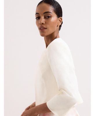 Women's Tailored Cropped Round Neck Jacket