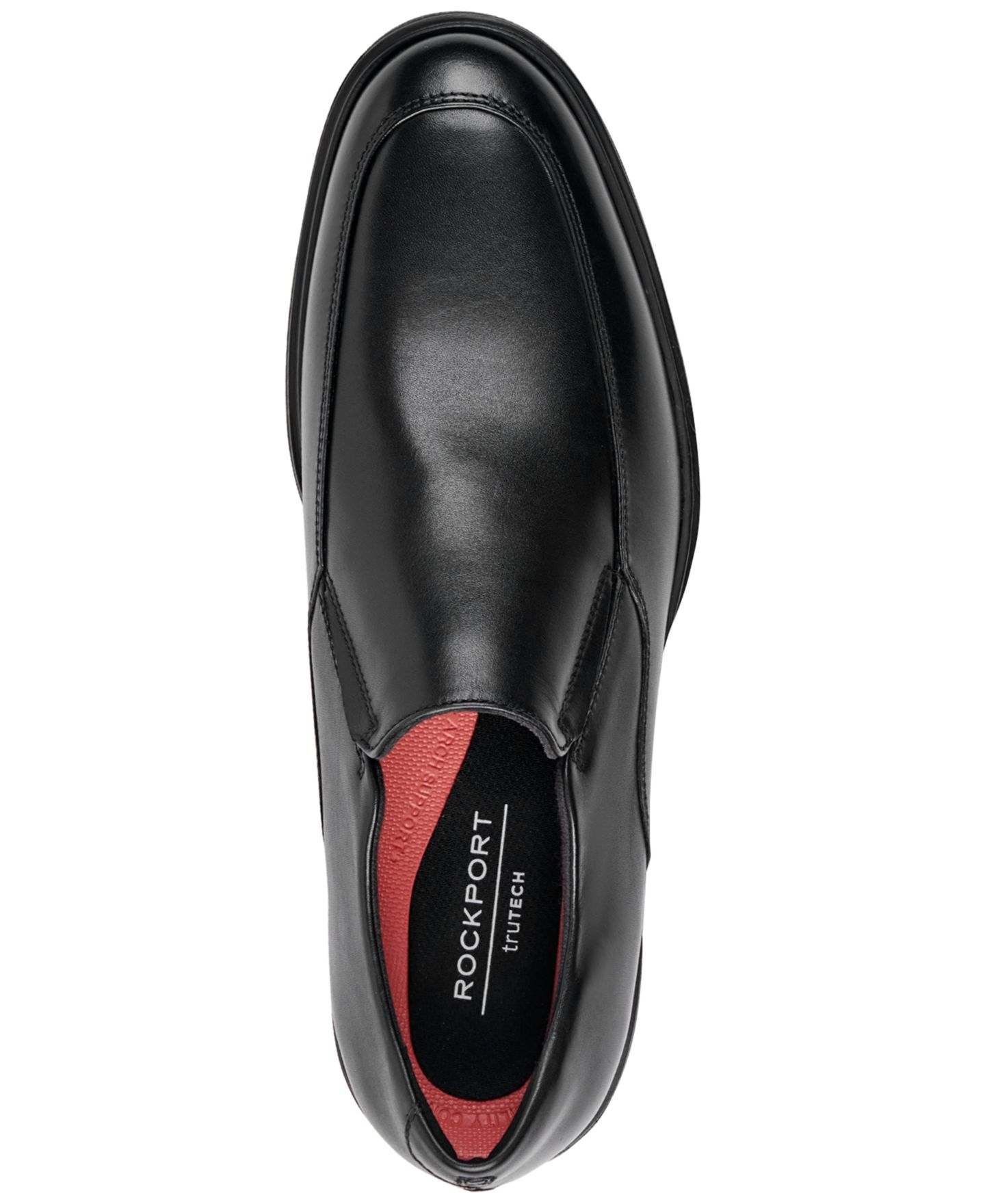 Мужские туфли Rockport Keefer Dress Slip-On, цвет: Чёрный кожаный — фото 4
