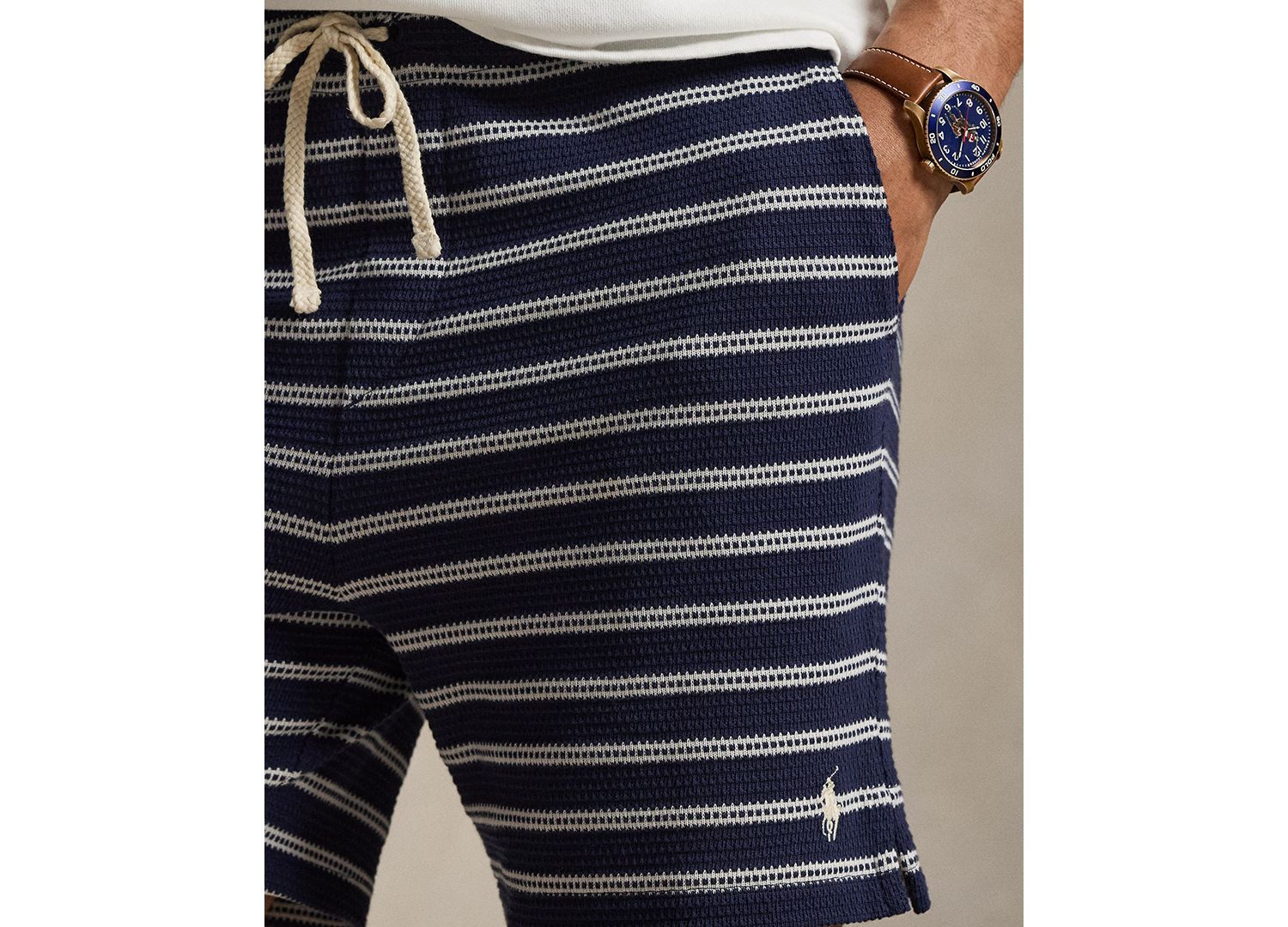 Men's Striped Slim-Fit Shorts