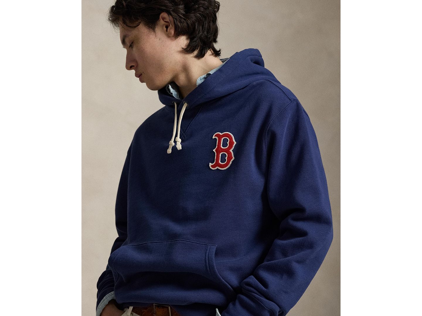 Мужское худи Polo Ralph Lauren Boston Red Sox™ Long-Sleeve, цвет: Тёмный кобальтовый — фото 3