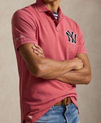 Men's Yankees Logo Mesh Polo Shirt