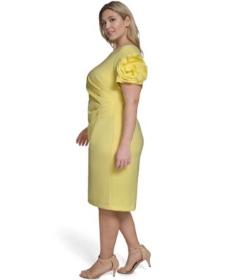 Plus Size Short-Sleeve Boat Neck Dress