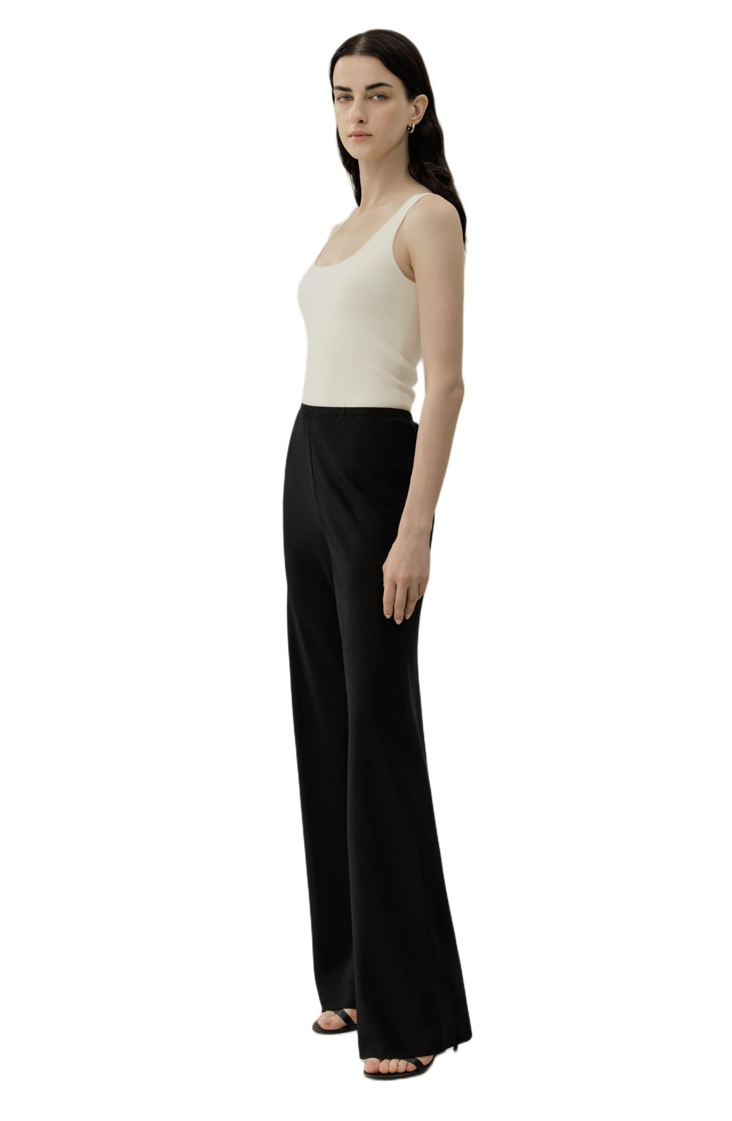 Женские брюки LILYSILK Bias Cut Straight Leg Silk, цвет: Чёрный — фото 2