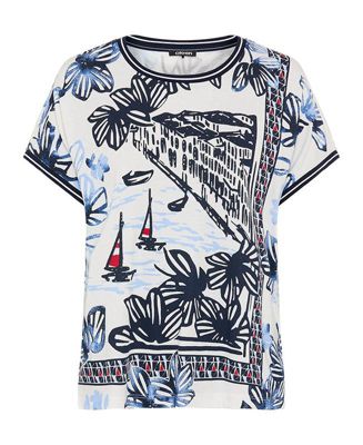 Women's Riviera Scene Print T-Shirt
