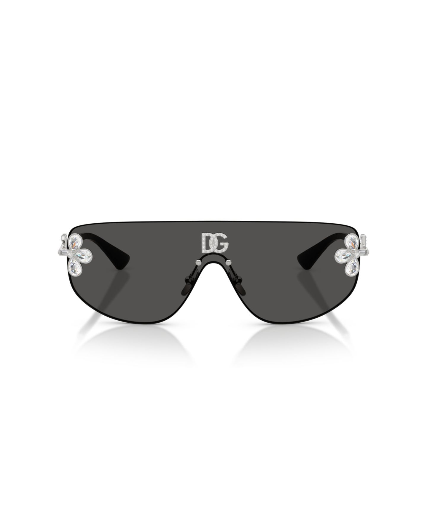 Женские солнцезащитные очки Dolce&Gabbana Rectangle Sunglasses, DG2333B, цвет: Серебряный — фото 2