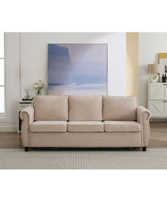 81.5" 2-in-1 Queen Convertible Sleeper Sofa Bed, Pull Out Couch Bed