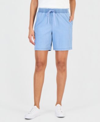 Women's High Rise Pull-On Chambray Shorts