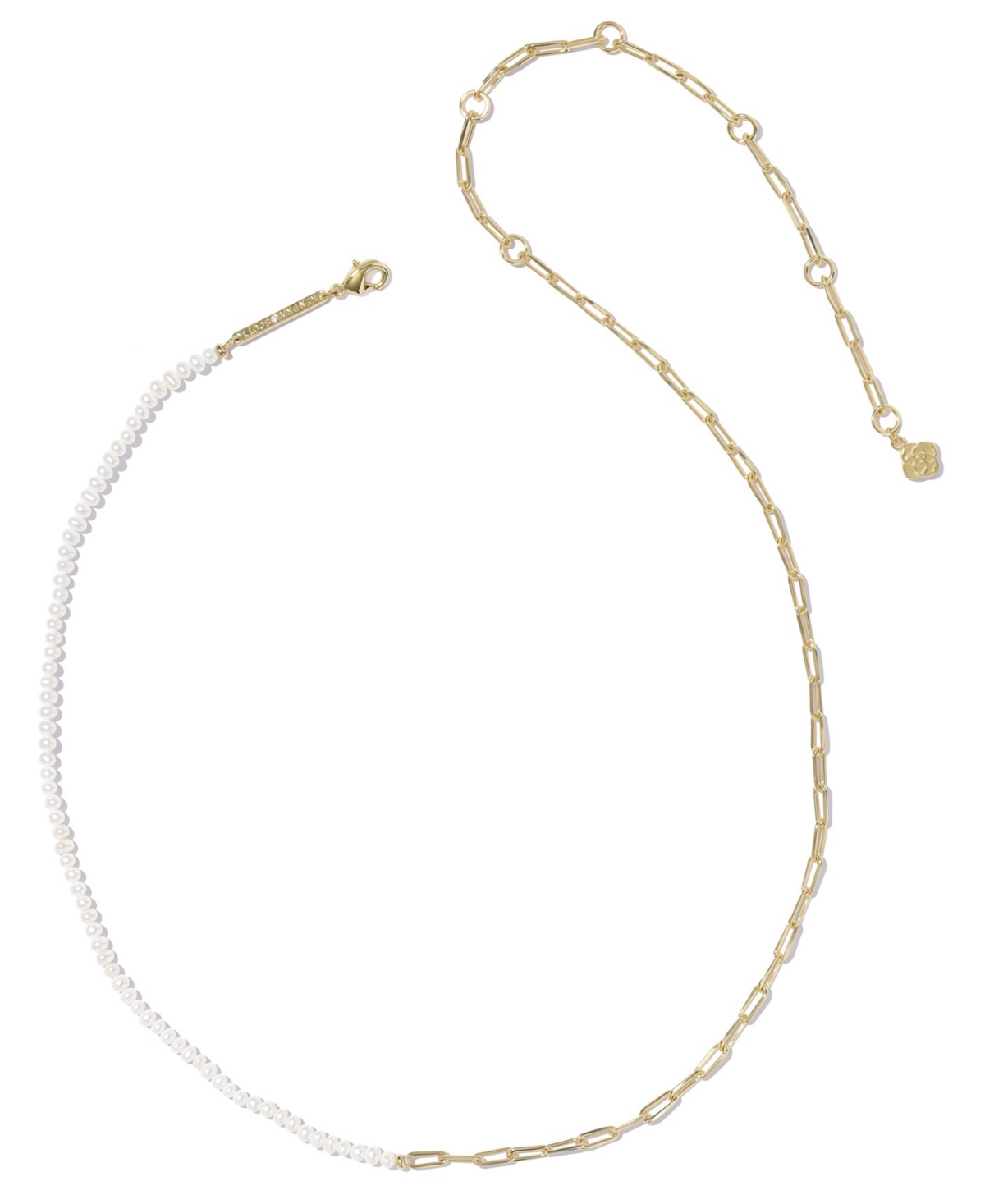 Kendra Scott Freshwater Cultured Pearl in 14k Gold Over Brass Markie Half Chain Necklace