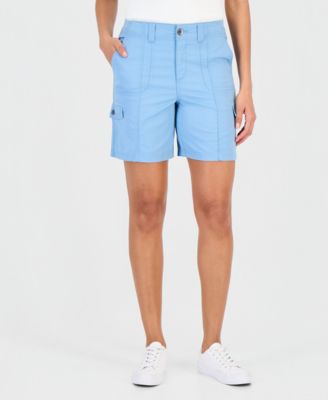 Women's Mid Rise Comfort-Waist Cargo Shorts