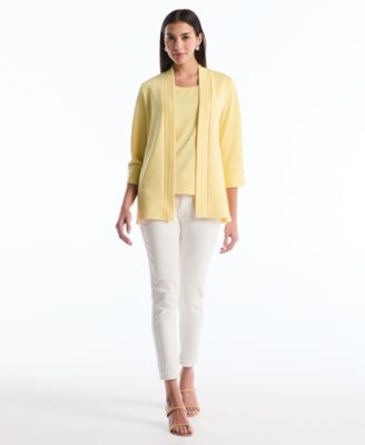 Petite Ottoman Knit Cardigan Sweater