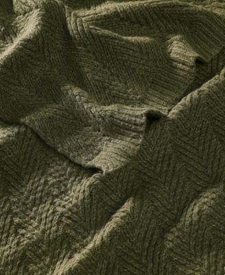 Chevron Faux Mohair Throw, 50" x 70"