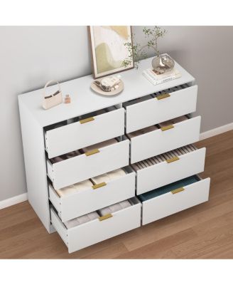 Drawer Dresser for Bedroom, Modern Wood Chest Organizer