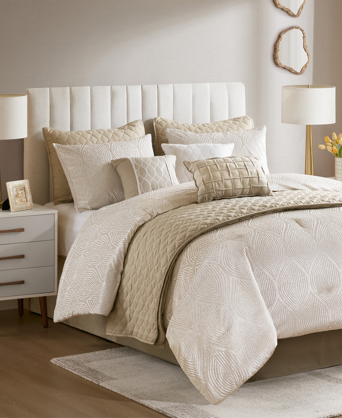 Madison Park Nocturne Jacquard 10-Pc. Comforter Set