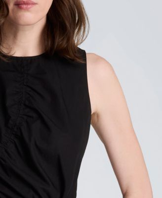 Women's A-Line Ruched Midi Dress