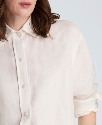 Women's Long-Sleeve Button-Front Top