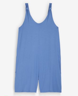 State of Day Women's Knotted Knit Tank Romper, Macy's Exclusive