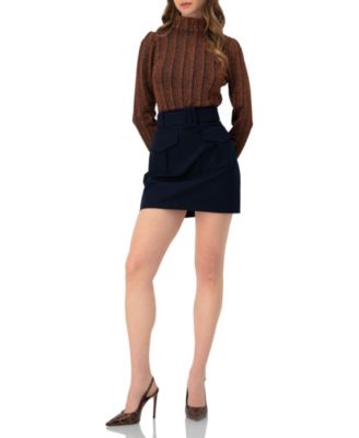 Women's High Neck Long Sleeve Top