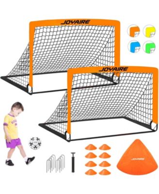 Pro-Grade 4x3ft Pop-Up Soccer Goal for Kids – Durable 5-Layer Tear-Resistant Net & 10mm Poles, Portable Training Set with Size 4 Ball