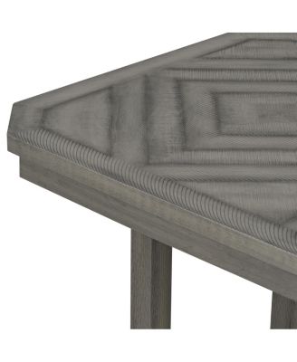 Streamdale 6-Piece Rubber Wood Dining Set with Wood Grain Tabletop & Soft Cushion (Grey)