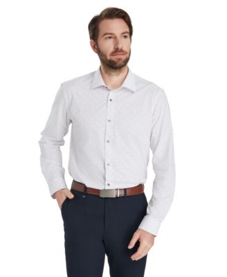 Men's Slim-Fit Geometric Print Dress Shirt