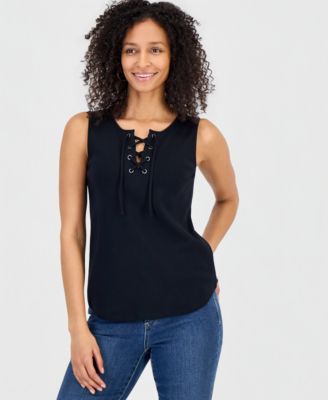 Women's Lace-Up Tank Top