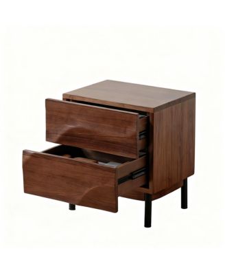 Nightstand, 2 Drawers, Modern Design, Low Profile