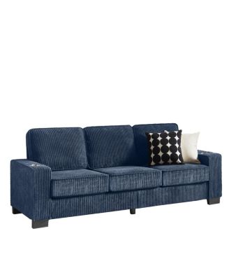 Corduroy 83.86" Modern Compressed 3-Seater Sofa for Living Room