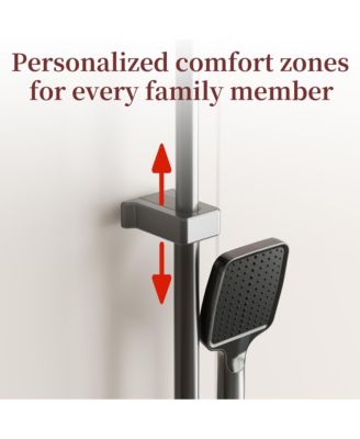 3-Spray Rain Shower Faucet 2.5 GPM & Handheld Combo Kit, 10.63 in. Rain Head