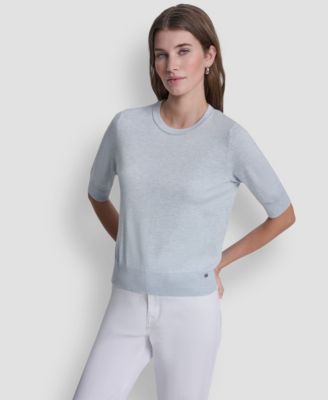 Women's Elbow-Sleeve Crew Neck Sweater