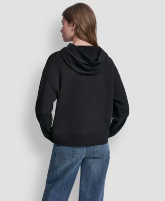 Women's Stacked Rhinestone Foil Logo Hoodie