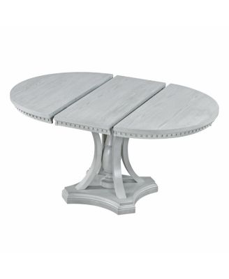 Retro Extendable Round Dining Set with 4 Chairs