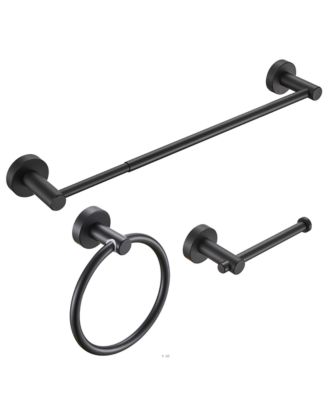 Adjustable Bathroom Accessories Set, 3-Piece Towel Bar Set, Thicken Space Aluminum Bathroom Hardware Set -