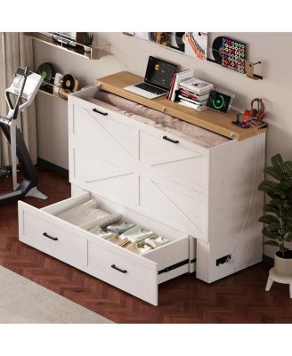 Murphy Bed with Charging Station & Storage Drawer