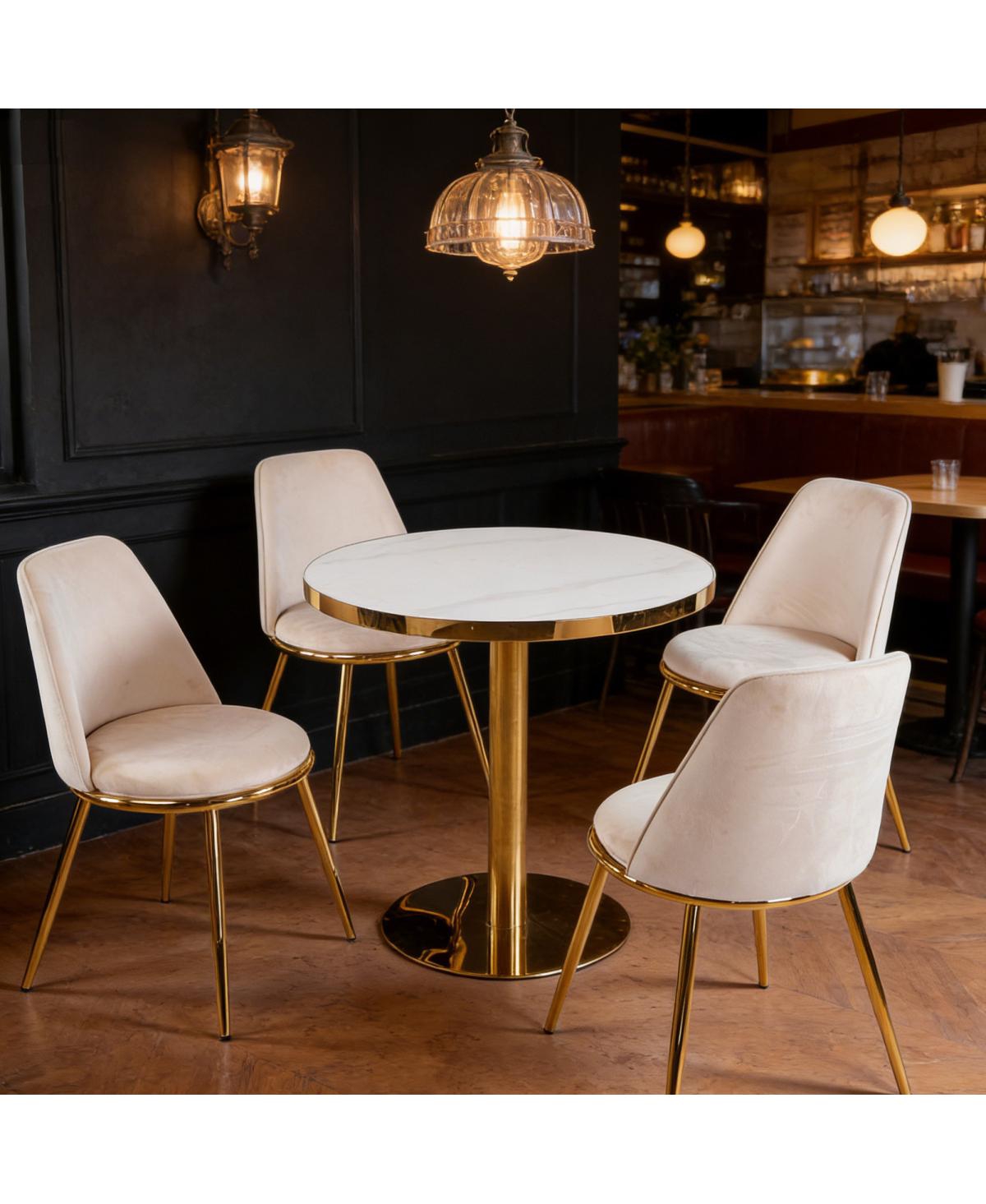 Streamdale Furniture Streamdale 31.5" Mid-Century Modern Pedestal Table - Dining/Coffee Table for 4-6, Mdf