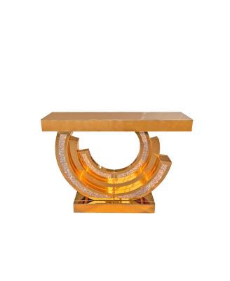Crushed Diamond Mirrored Console Table