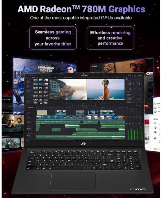 17.3" IPS FHD-Gaming-Laptop, AMD Ryzen 7 8745HS 32GB DDR5 RAM 1TB SSD 4.9GHz Radeon 780M Graphics 100W USB-C 4.0