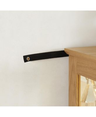 Lighted Glass Curio Display Cabinet with Adjustable Shelves