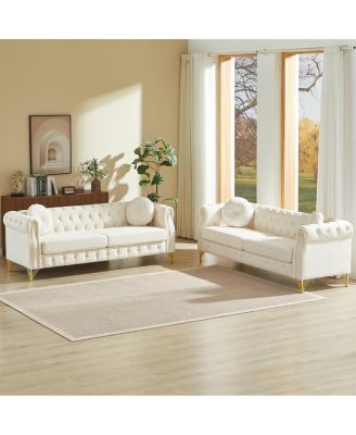 Velvet Fabric Customizable Armrest Sofa